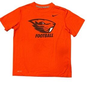 Nike Oregon State Beavers Football graphic Ss Tee shirt orange kids Medium